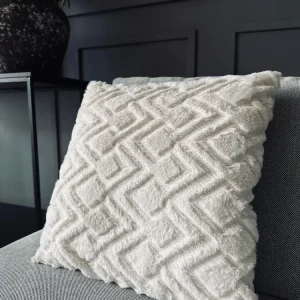 Pute ink fyld - 45x45cm Lys ZigZag