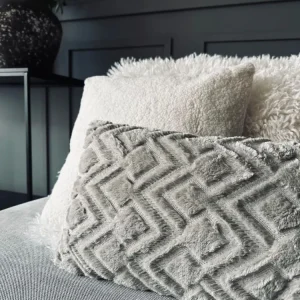 Pute inkl. fyll - 30x50cm Beige ZigZag