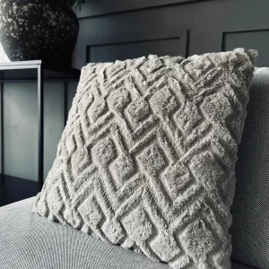 Pute inkl. fyll - 45x45 cm Beige ZigZag