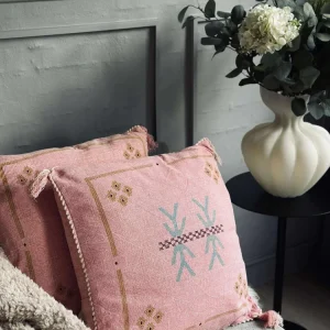 Pute med fyll - Soft rosa boheme - Sett med 2 stk.