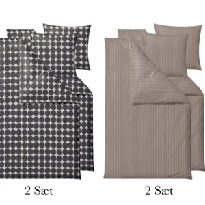 Sengesett, 4 sett - Södahl Sampak - 2x Bubbles Ash & 2x Zen Taupe