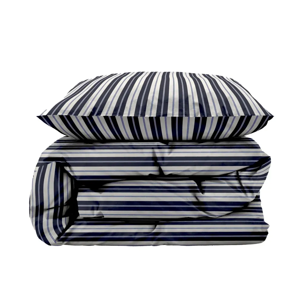 Sengetøy, Flow navy blue, 140x220 - 63x60