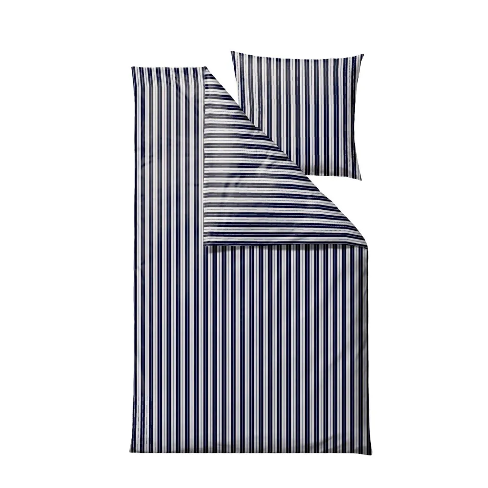 Sengetøy, Flow navy blue, 140x220 - 63x60
