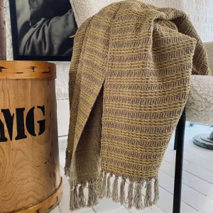 Teppe gjenvunnet bomull – Gul / Beige Stripe