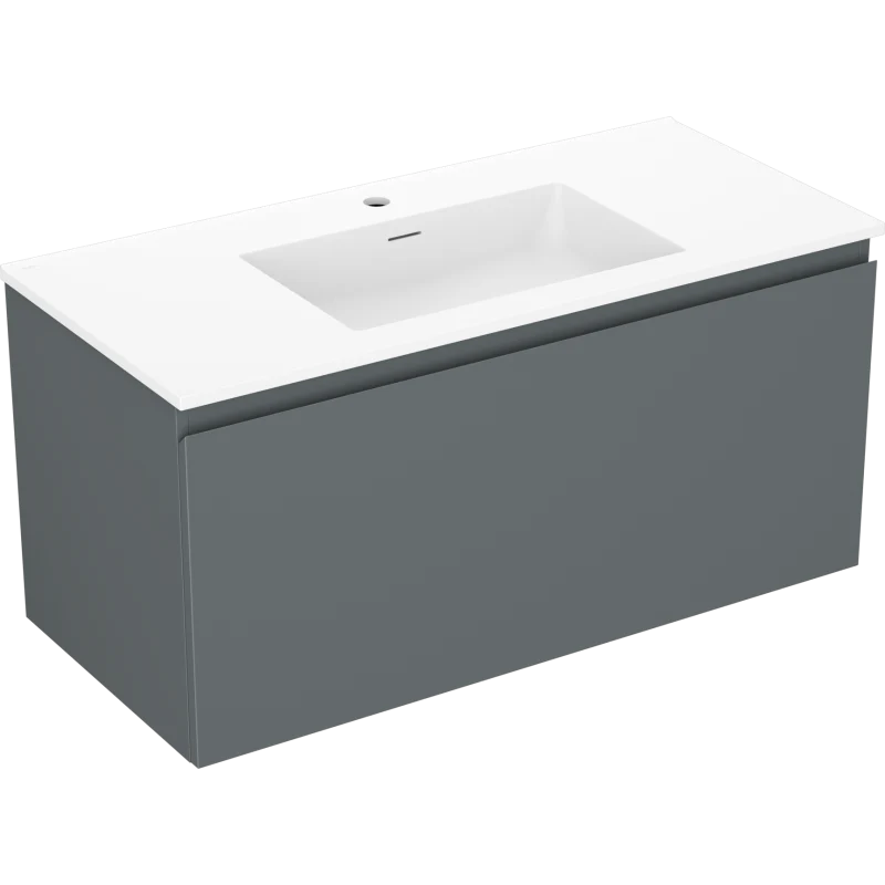 Servantskap med vask 100 cm graffit/hvit matt, Mexen Orio - 91A10-10047-1-BF66-W18M01