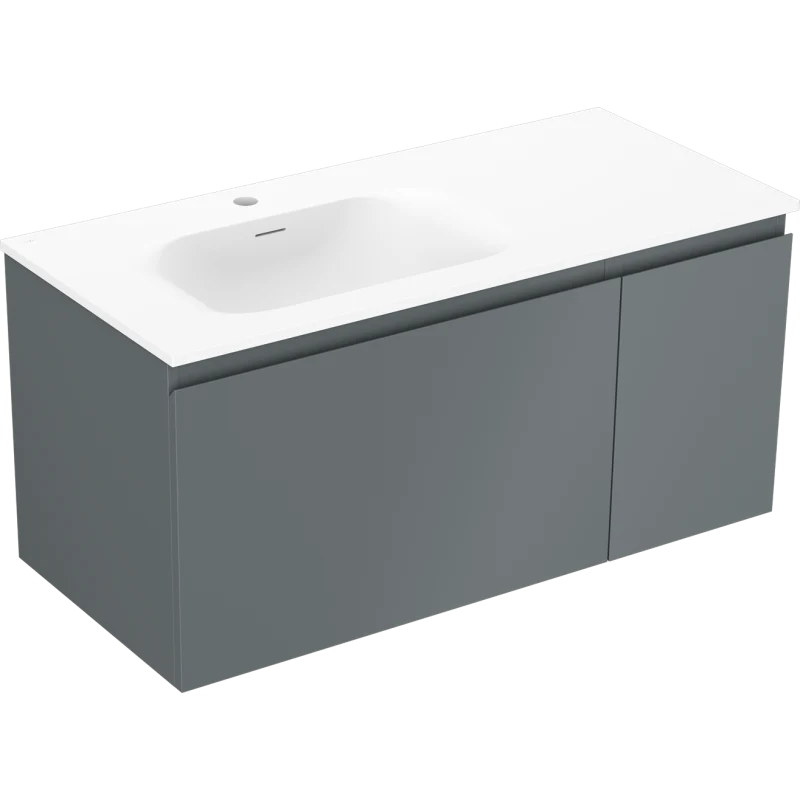 Servantskap med vask 100 cm grafitt/hvit matt, Mexen Orio - 91A13-10047-3-BBFF66-W23L01