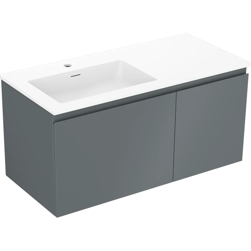Servantskap med vask 100 cm grafitt/hvit matt, Mexen Orio - 91A13-10047-3-BBFF66-W18L01