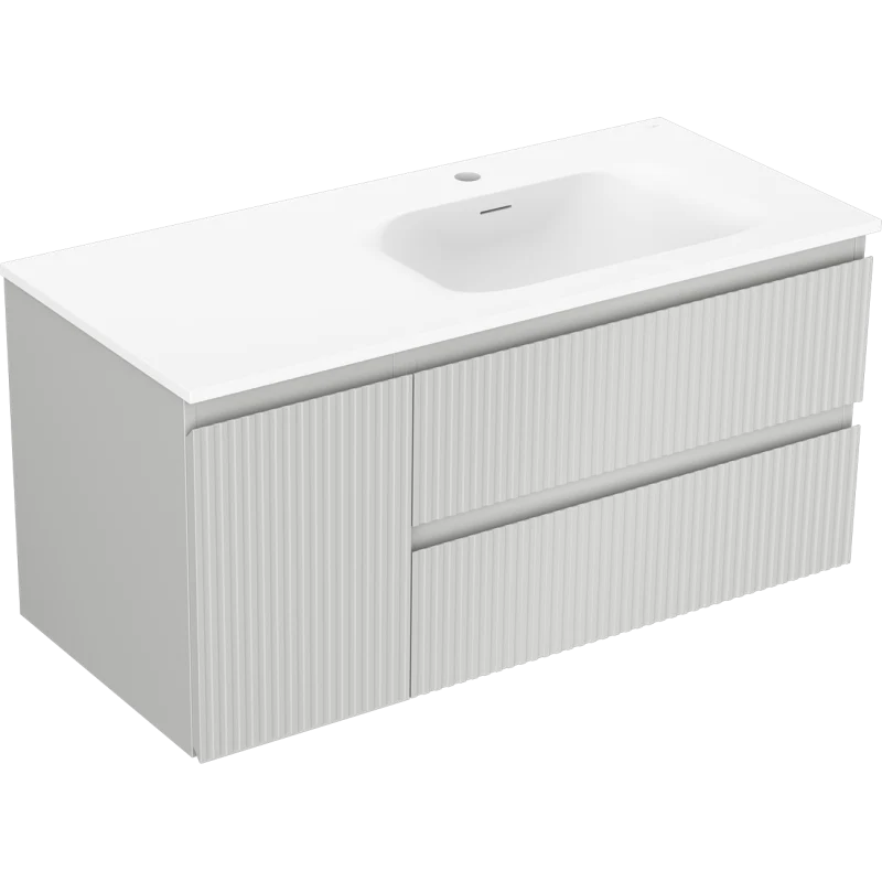 Servantskap med vask 100 cm grå/hvit matt, Mexen Rivel - 91A23-10047-3-BBFFF62-W23P01