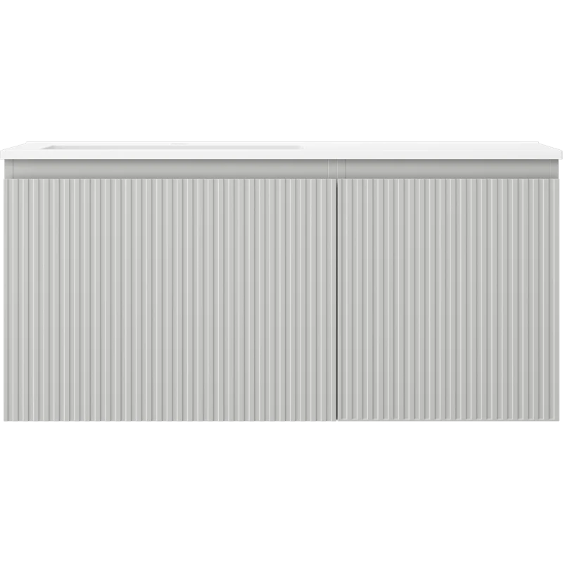 Servantskap med vask 100 cm grå/hvit matt, Mexen Rivel Otis venstre - 91A23-10047-3-BBFF62-W18L01