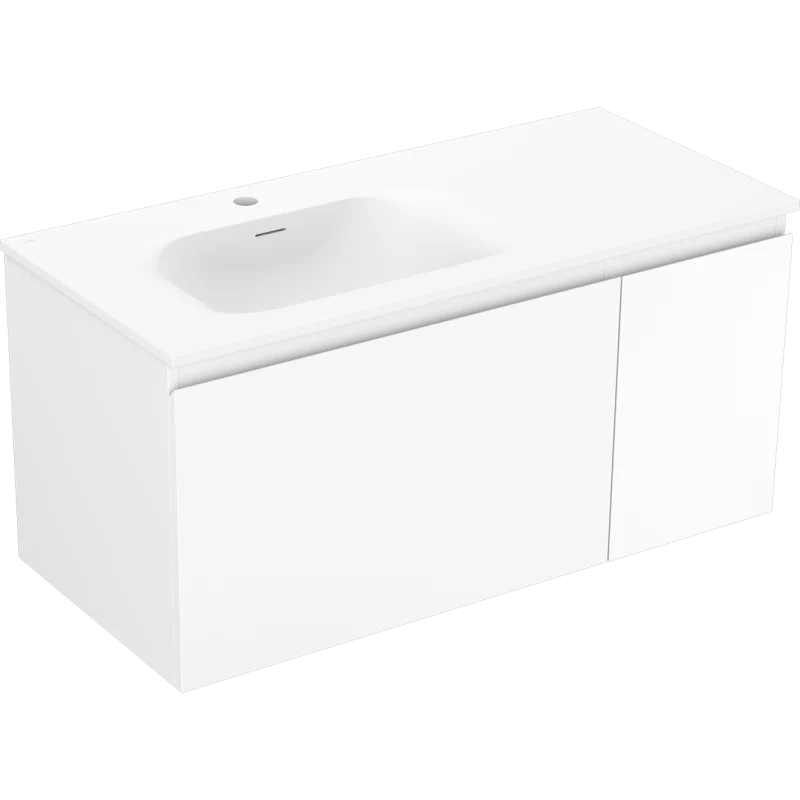 Servantskap med vask 100 cm hvit matt, Mexen Orio Vela venstre - 91A13-10047-3-BBFF01-W23L01