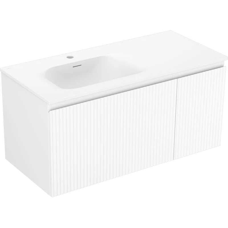 Servantskap med vask 100 cm Mexen Rivel Vela hvit venstre - 91A23-10047-3-BBFF01-W23L01