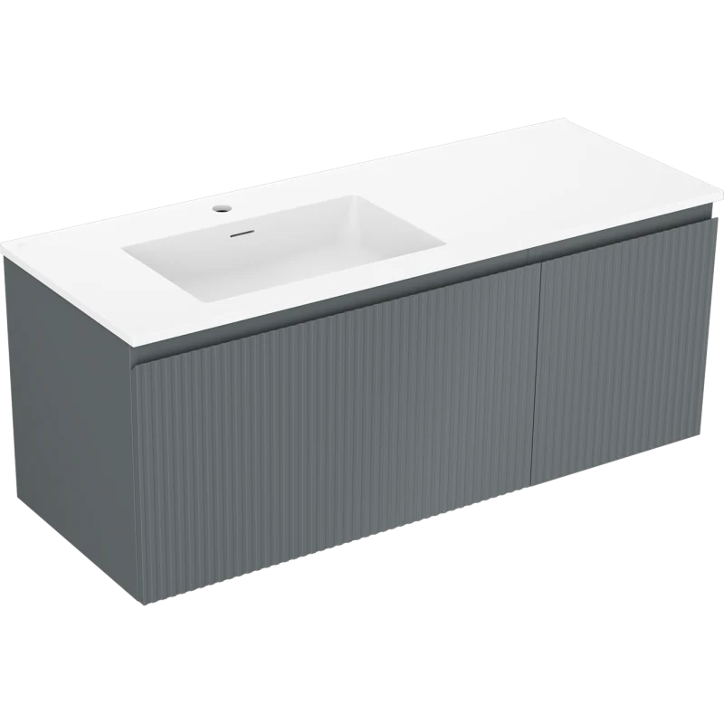 Servantskap med vask 120 cm graffit/hvit matt, Mexen Rivel - 91A23-12047-3-BBFF66-W18L01
