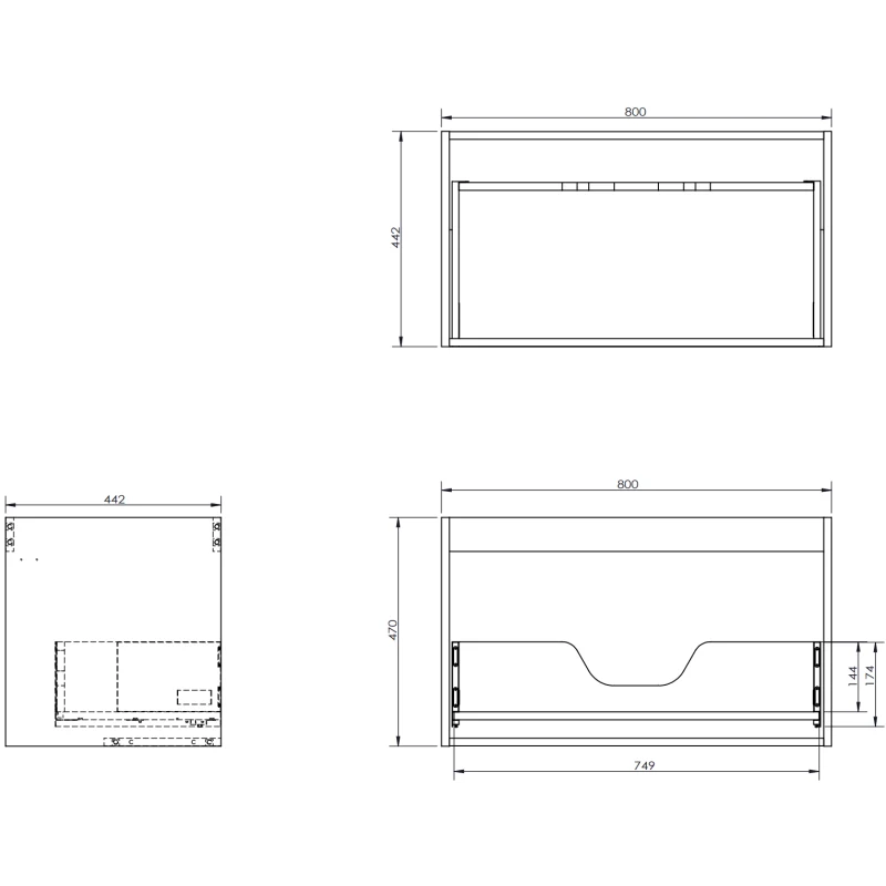 Servantskap med vask 120 cm graffit/hvit matt, Mexen Rivel - 91A23-12047-3-BBFF66-W18L01