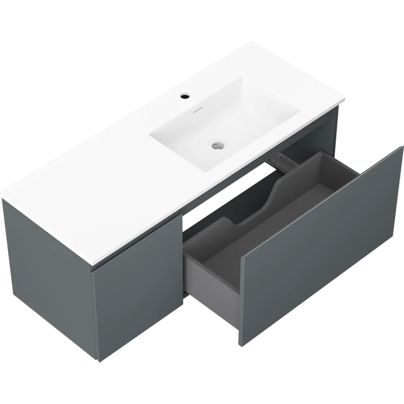 Servantskap med vask 120 cm graffit/hvit matt, Mexen Orio - 91A13-12047-3-BBFF66-W18P01