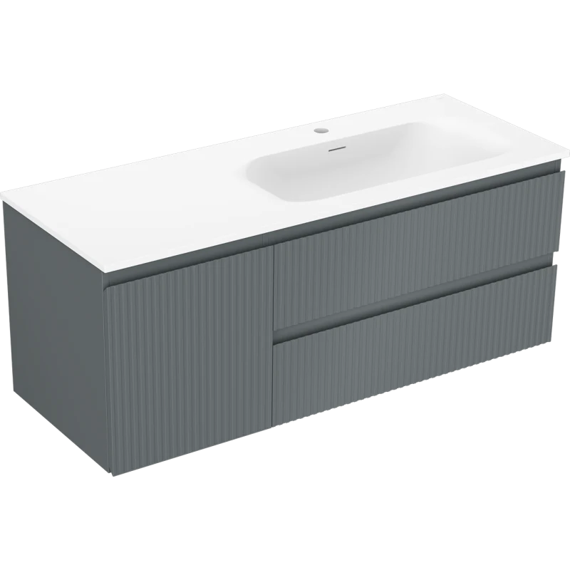 Servantskap med vask 120 cm grafitt/hvit Mexen Rivel - 91A23-12047-3-BBFFF66-W23P01