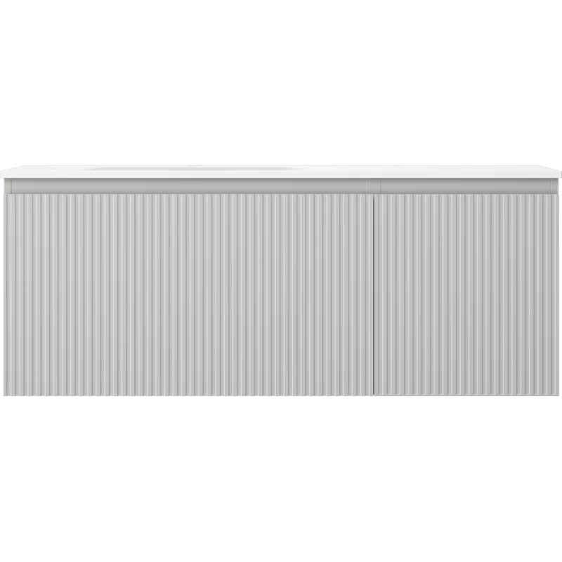 Servantskap med vask 120 cm grå/hvit matt, Mexen Rivel Vela - 91A23-12047-3-BBFF62-W23L01