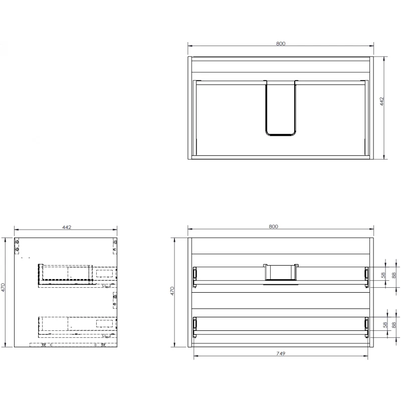 Servantskap med vask 120 cm hvit matt, Mexen Rivel - 91A23-12047-3-BBFFF01-W23P01