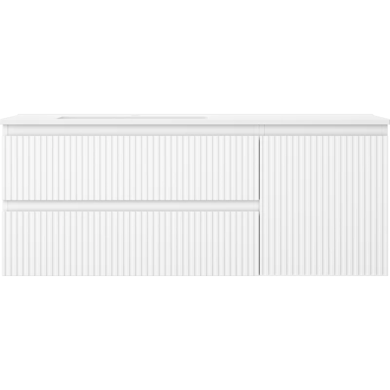 Servantskap med vask 120 cm hvit matt, Mexen Rivel Otis venstre - 91A23-12047-3-BBFFF01-W18L01
