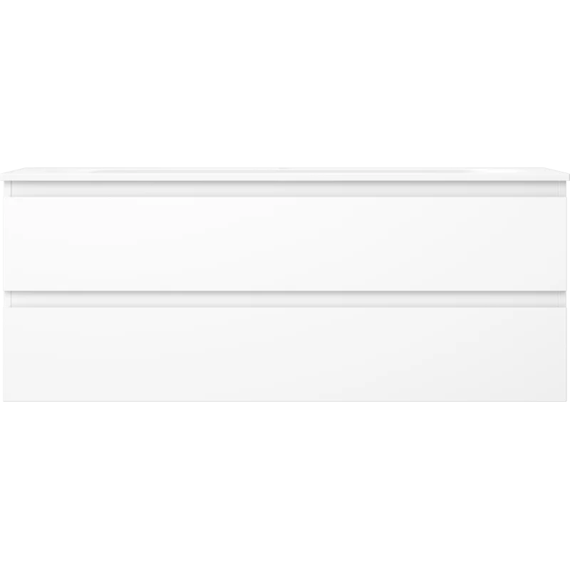 Servantskap med vask 120 cm hvit matt, 2 skuffer Mexen Orio - 91A10-12047-2-BFF01-W23M01