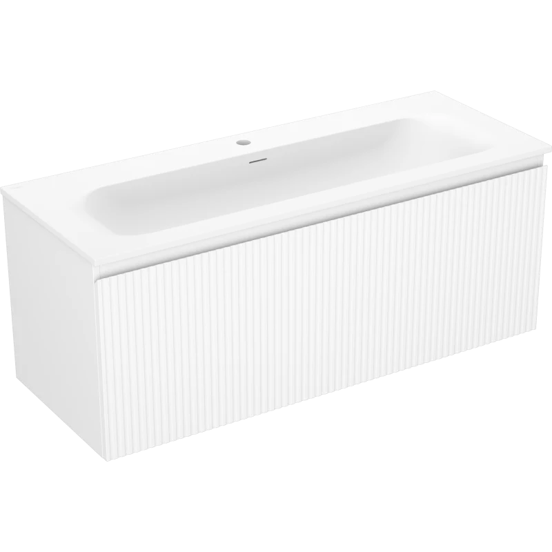 Servantskap med vask 120 cm hvit Mexen Rivel Vela, 1 skuff - 91A20-12047-1-BF01-W23M01