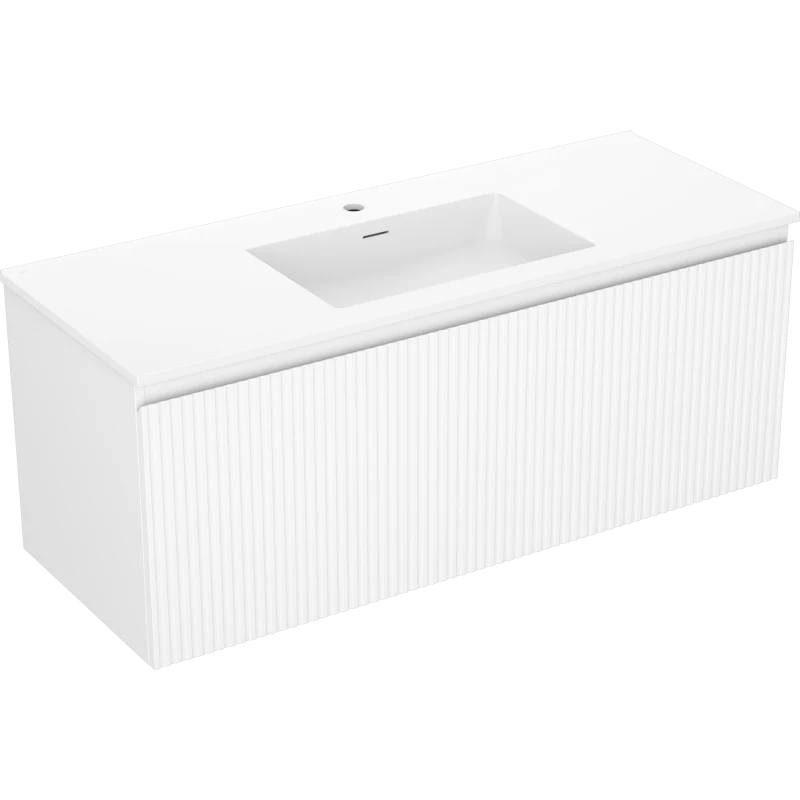 Servantskap med vask 120 cm hvit, vegghengt Mexen Rivel/Otis - 91A20-12047-1-BF01-W18M01