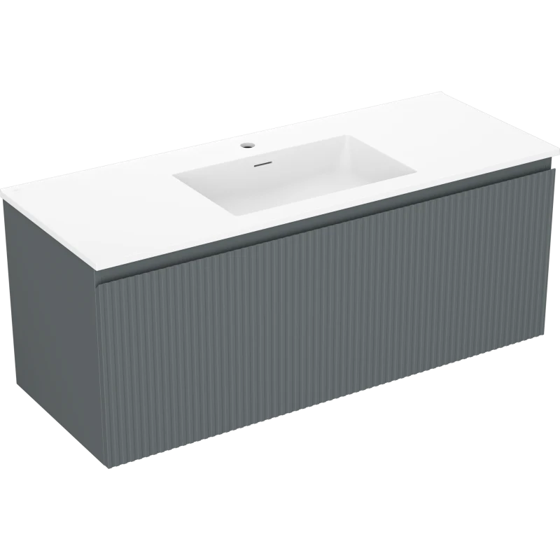 Servantskap med vask 120 cm Mexen Rivel/Otis grafitt/hvit - 91A20-12047-1-BF66-W18M01