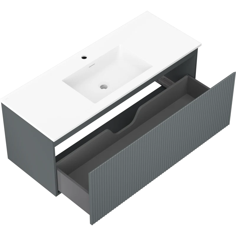 Servantskap med vask 120 cm Mexen Rivel/Otis grafitt/hvit - 91A20-12047-1-BF66-W18M01