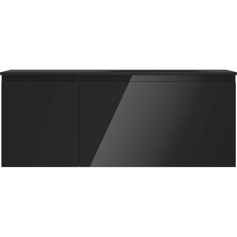 Servantskap med vask 120 cm svart høyglans/matt, Mexen Orio - 91A13-12047-3-BBFF70-W23P71