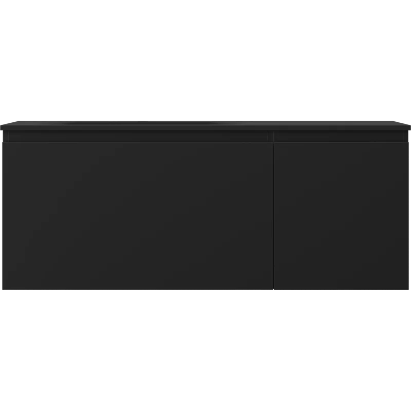 Servantskap med vask 120 cm svart matt, Mexen Orio Vela venstre - 91A13-12047-3-BBFF71-W23L71
