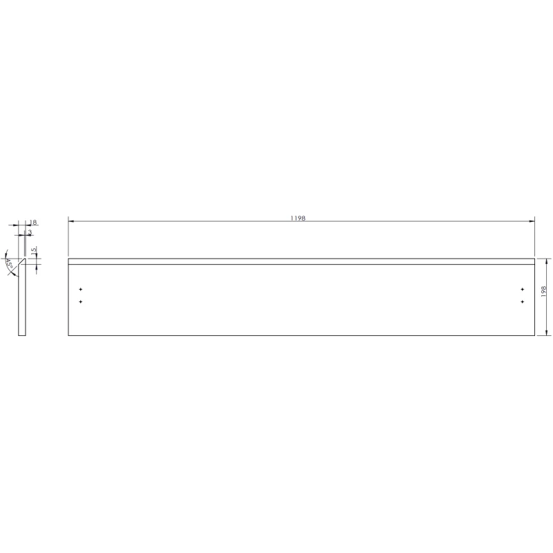Servantskap med vask 120 cm svart matt, Mexen Rivel Otis - 91A20-12023-1-BF71-W18M71
