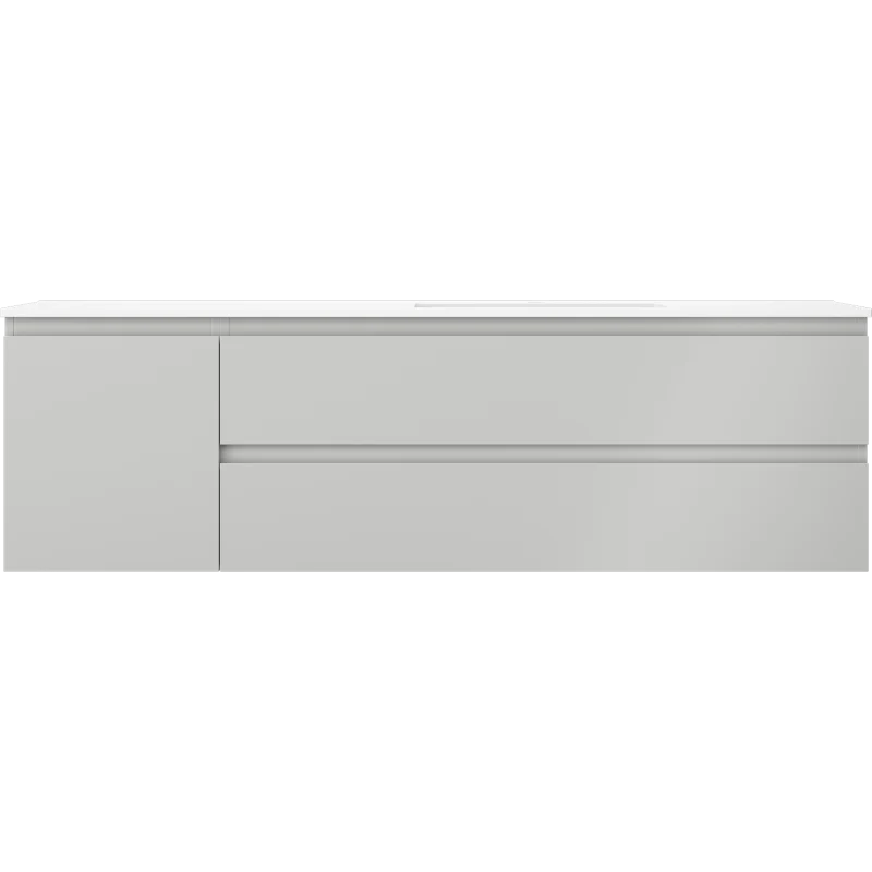 Servantskap med vask 160 cm grå/hvit matt, Mexen Orio - 91A13-16047-3-BBFFF62-W18P01