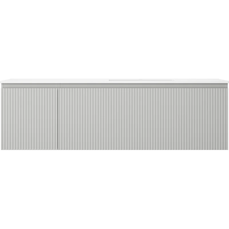 Servantskap med vask 160 cm grå/hvit matt, Mexen Rivel - 91A23-16047-3-BBFF62-W18P01