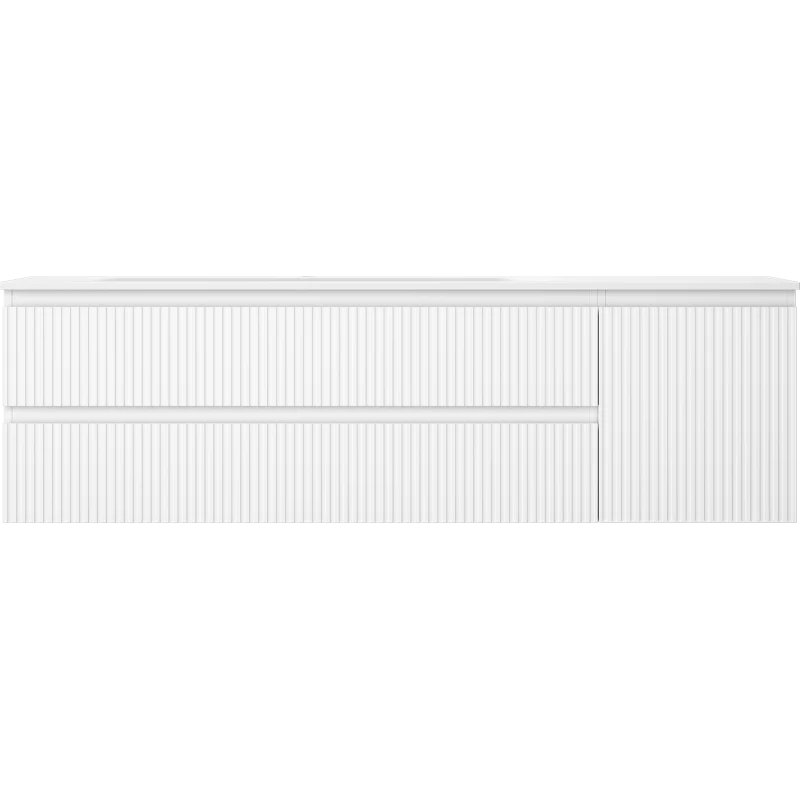 Servantskap med vask 160 cm hvit matt, Mexen Rivel Vela venstre - 91A23-16047-3-BBFFF01-W23L01