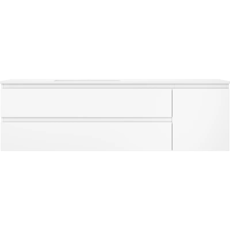 Servantskap med vask 160 cm hvit matt, Mexen Orio Otis venstre - 91A13-16047-3-BBFFF01-W18L01