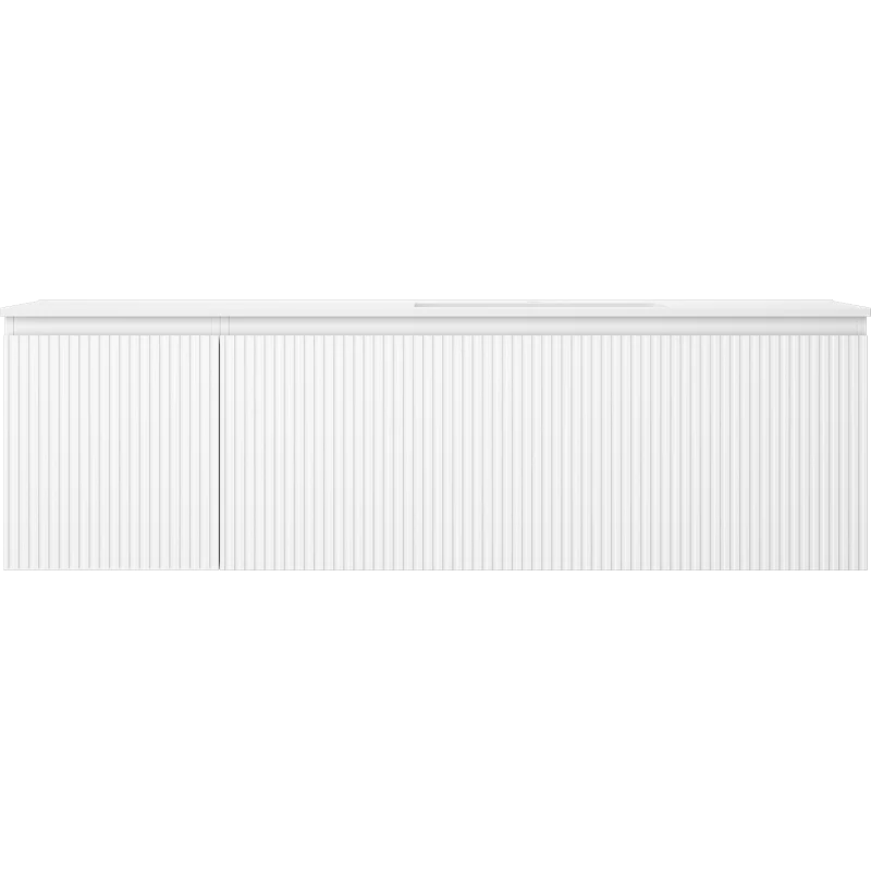 Servantskap med vask 160 cm hvit matt, Mexen Rivel/Otis høyre - 91A23-16047-3-BBFF01-W18P01