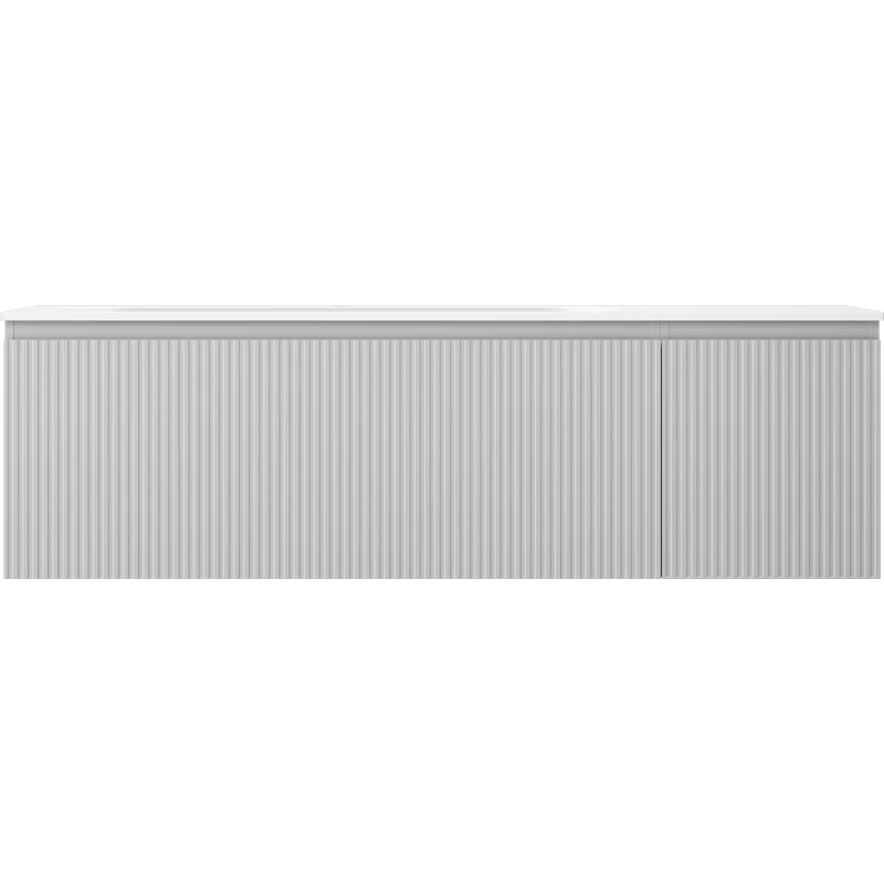 Servantskap med vask 160 cm grå matt, Mexen Rivel Vela venstre - 91A23-16047-3-BBFF62-W23L01