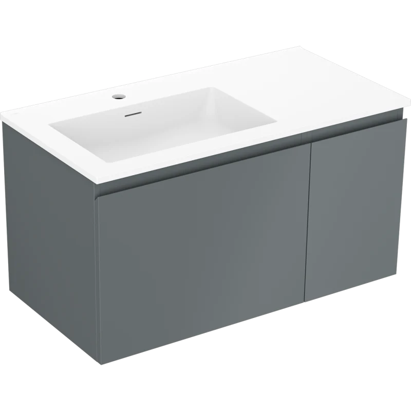 Servantskap med vask 90 cm graffit/hvit matt, Mexen Orio - 91A13-09047-3-BBFF66-W18L01