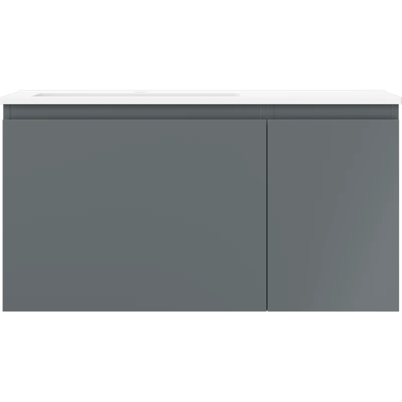 Servantskap med vask 90 cm graffit/hvit matt, Mexen Orio - 91A13-09047-3-BBFF66-W18L01