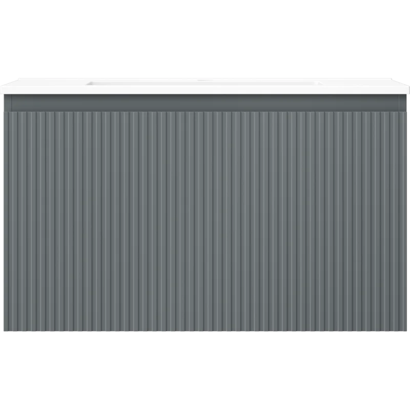 Servantskap med vask 80 cm graffit/hvit matt, Mexen Rivel - 91A20-08047-1-BF66-W18M01