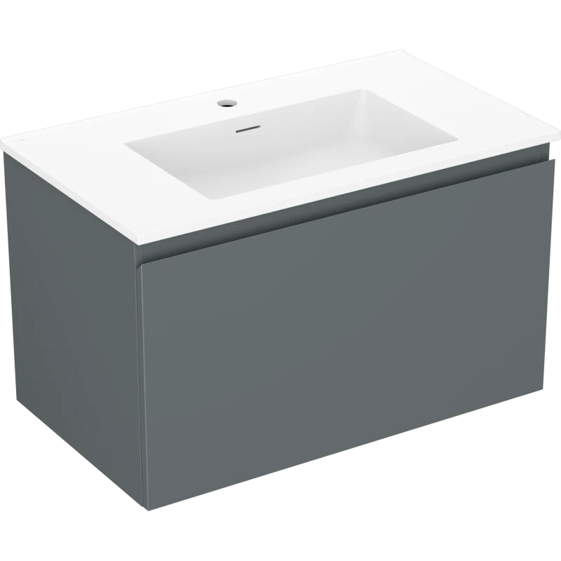 Servantskap med vask 80 cm graffit/hvit matt, Mexen Orio - 91A10-08047-1-BF66-W18M01