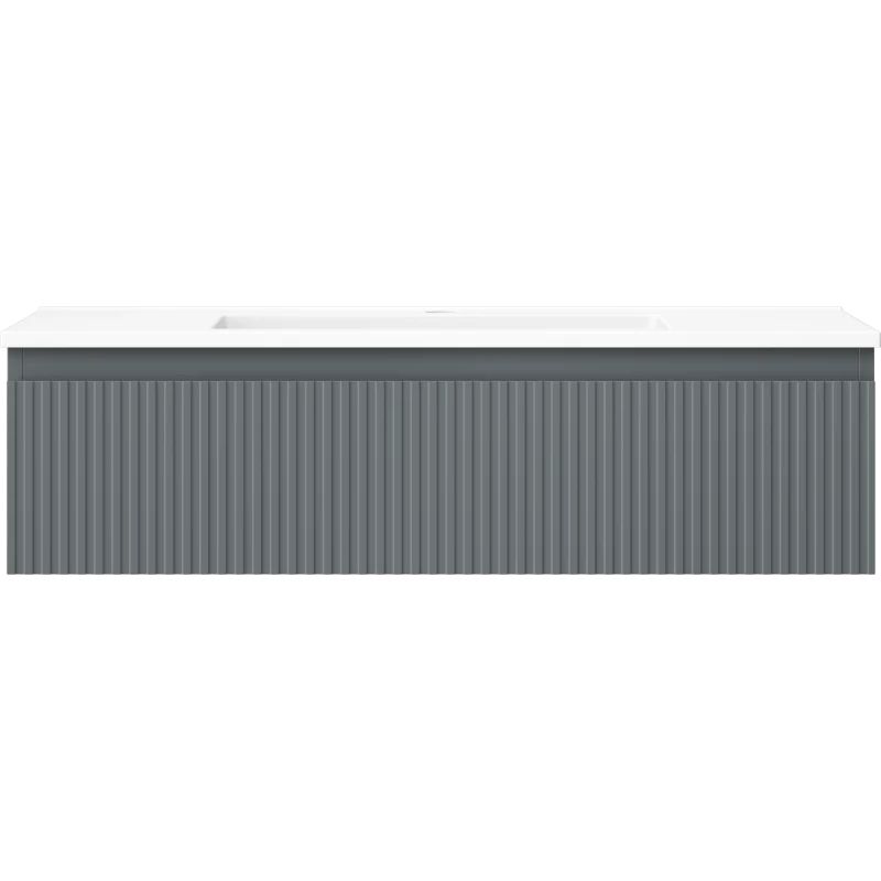 Servantskap med vask 90 cm graffit/hvit matt, 1 skuff Mexen Rivel - 91A20-09023-1-BF66-W18M01