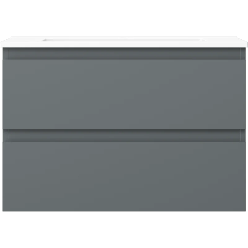 Servantskap med vask 70 cm, graffit/hvit matt, 2 skuffer Mexen Orio - 91A10-07047-2-BFF66-W18M01