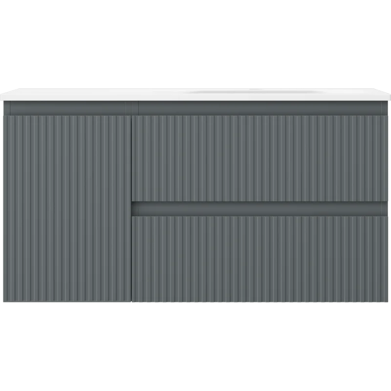 Servantskap med vask 90 cm grafitt/hvit matt, Mexen Rivel - 91A23-09047-3-BBFFF66-W23P01