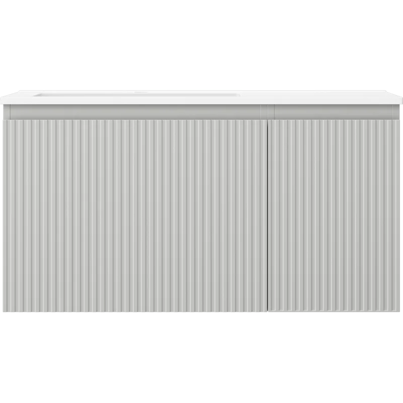 Servantskap med vask 90 cm grå/hvit matt, Mexen Rivel Otis venstre - 91A23-09047-3-BBFF62-W18L01
