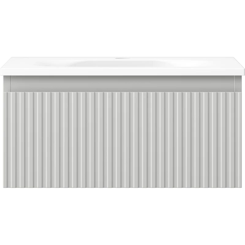 Servantskap med vask 50 cm grå/hvit matt, Mexen Rivel, 1 skuff - 91A20-05023-1-BF62-W23M01