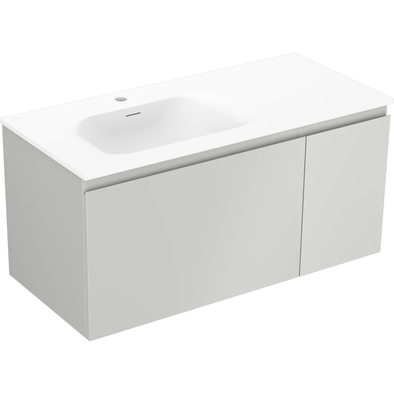 Servantskap med vask 90 cm grå/hvit Mexen Orio Vela venstre - 91A13-09047-3-BBFF62-W23L01