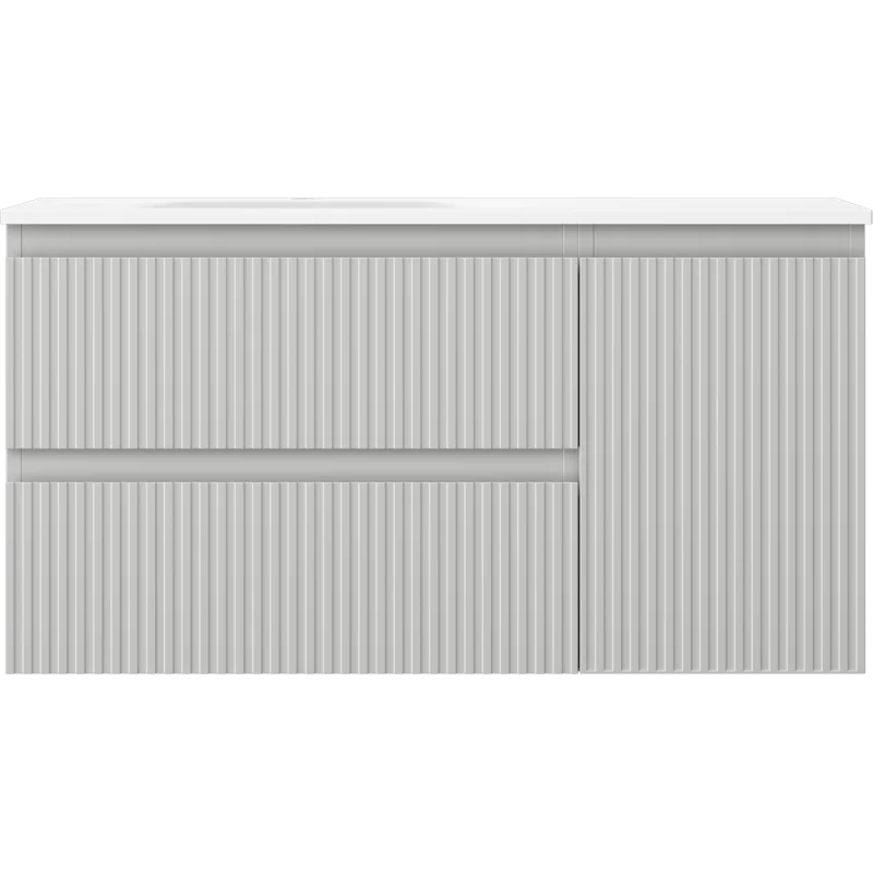 Servantskap med vask 90 cm grå/hvit Mexen Rivel Vela venstre - 91A23-09047-3-BBFFF62-W23L01