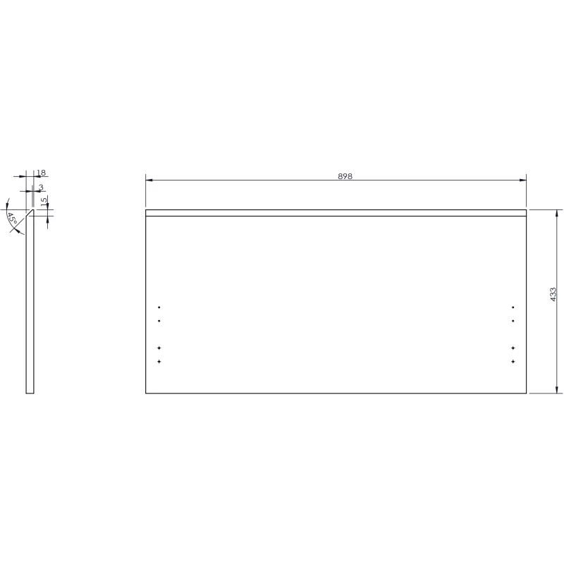 Servantskap med vask 90 cm grå/hvit Mexen Rivel, 1 skuff - 91A20-09047-1-BF62-W23M01