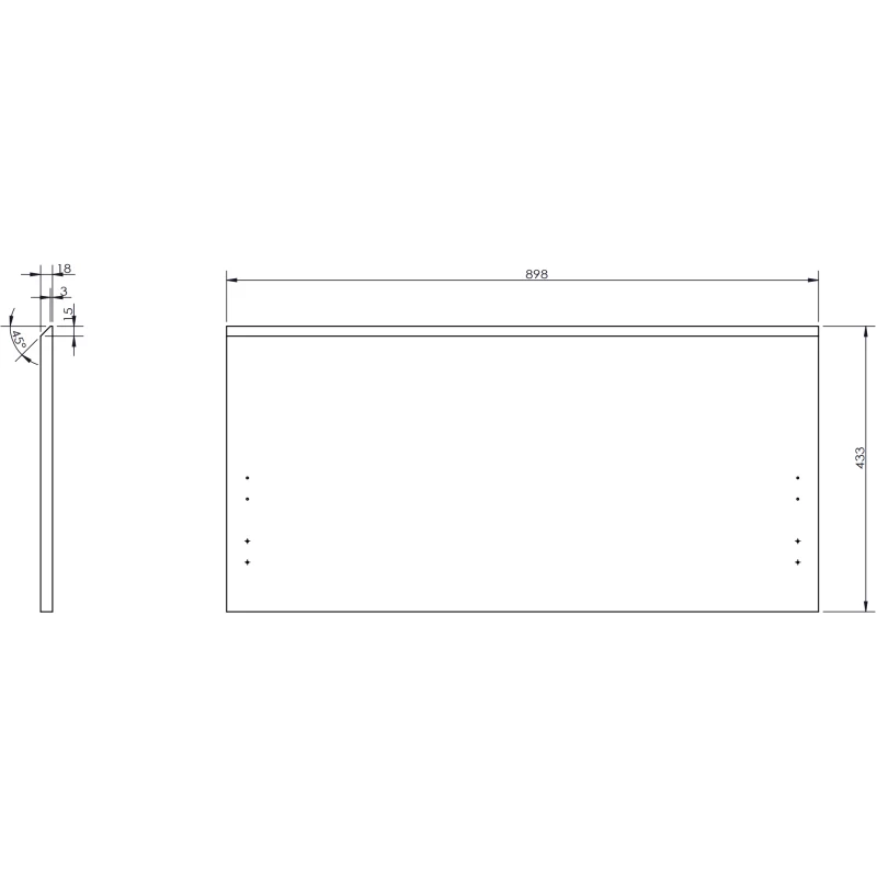 Servantskap med vask 90 cm hvit Mexen Rivel Vela, 1 skuff - 91A20-09047-1-BF01-W23M01