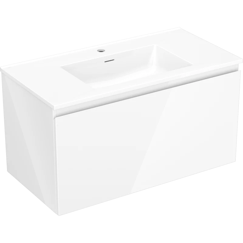 Servantskap med vask 90 cm hvit, vegghengt Mexen Orio/Otis - 91A10-09047-1-BF00-W18M00